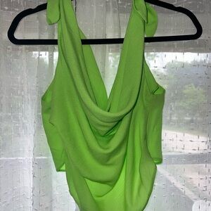 ASOS Design drape front sleeveless top with tie shoulders